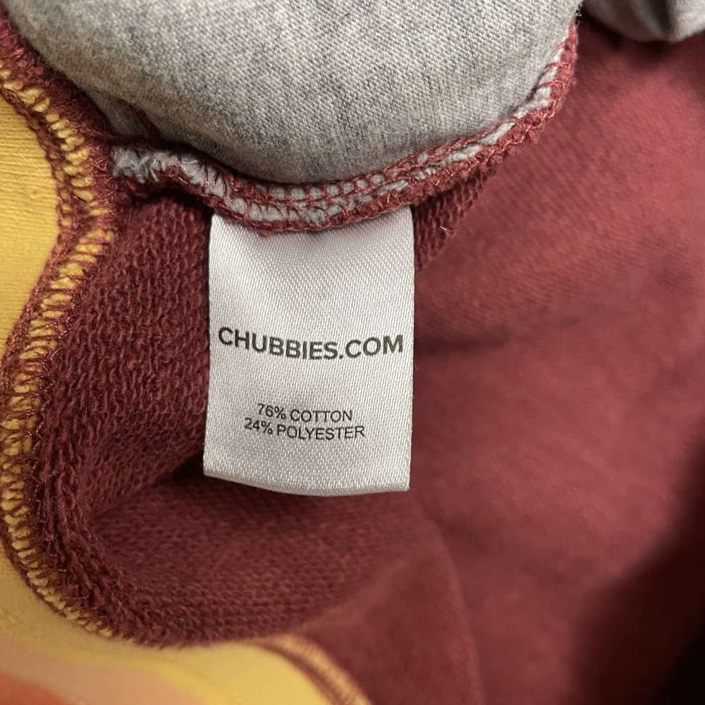 Chubbies Mens Lounge Shorts Size Large Red Sweat Shorts 7" Inseam Drawstring - Picture 4 of 6